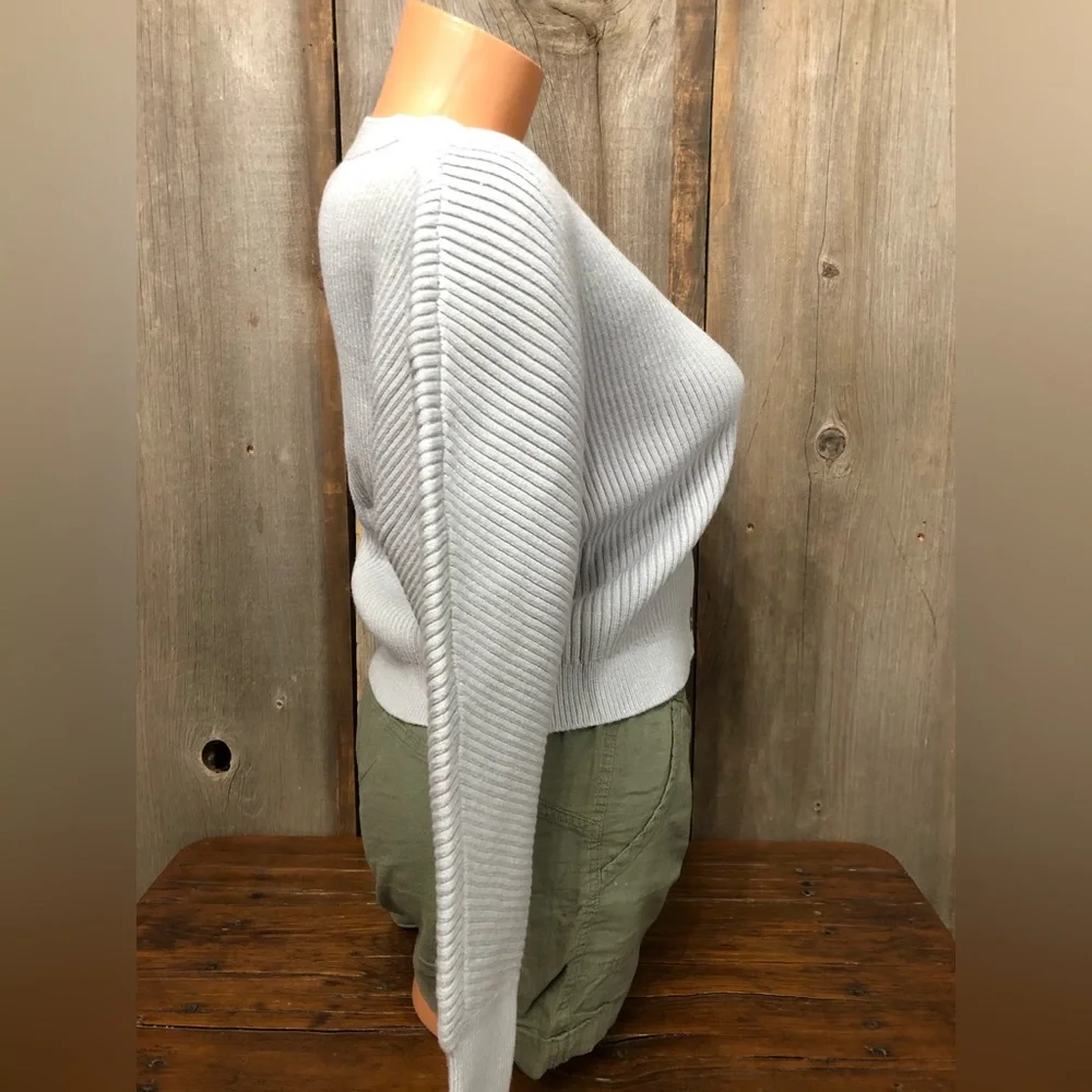 Express V-neck Dolman Sleeve Cardigan in Silver Heather Gray Size Small